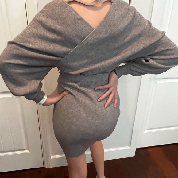 BEAUTIFUL MOLLY GREEN sweater dress gray fits small-med - Picture 2 of 5
